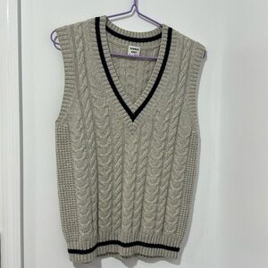 Sunday Best Grey Textured Sweater Vest